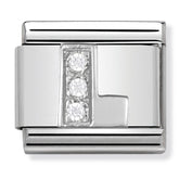 Nomination Composable Classic Link 330301/12 Letter L with CZ in 925 Silver